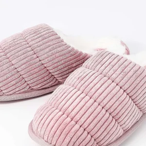 Cherish Accessories Velour Ribbed Mule Slipper In Pink*Women Nightwear