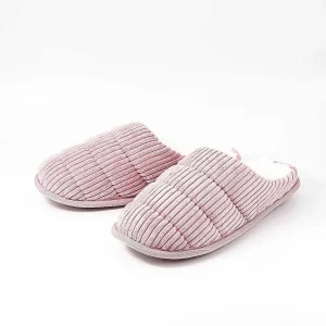 Cherish Accessories Velour Ribbed Mule Slipper In Pink*Women Nightwear