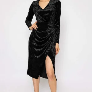 J'aime la Vie Velour Taylor Dress In Black*Women Dresses & Jumpsuits