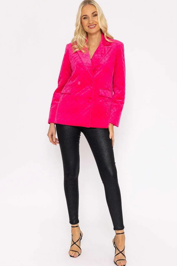 Rowen Avenue Velvet Blazer In Fuchsia*Women Blazers