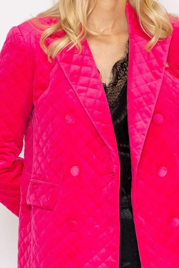 Rowen Avenue Velvet Blazer In Fuchsia*Women Blazers