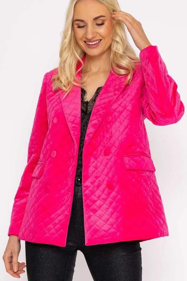 Rowen Avenue Velvet Blazer In Fuchsia*Women Blazers