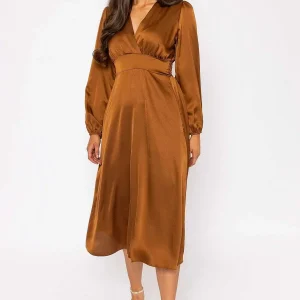 Pala D'oro Veronica Midi Dress In Copper* Sale Dresses