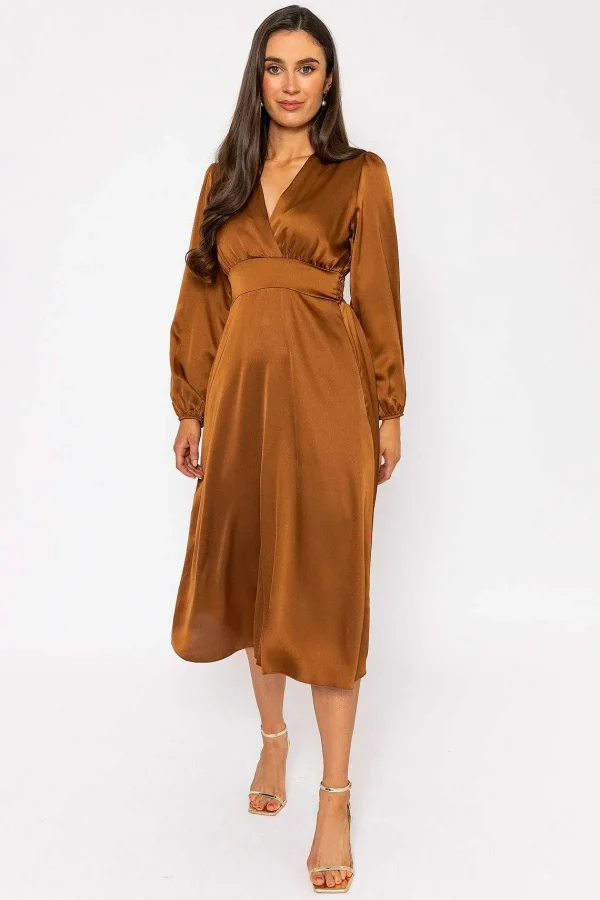 Pala D'oro Veronica Midi Dress In Copper* Sale Dresses