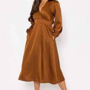 Pala D'oro Veronica Midi Dress In Copper* Sale Dresses