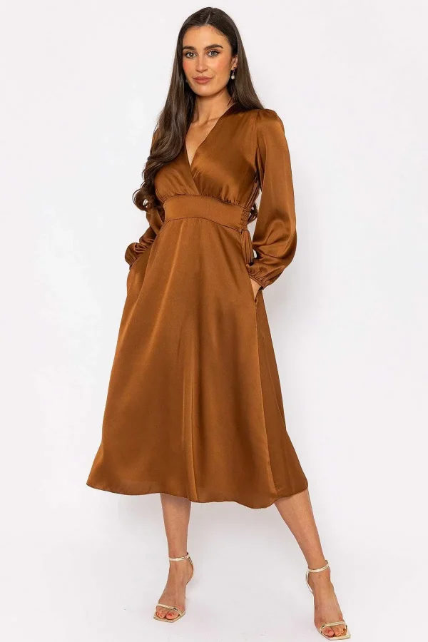 Pala D'oro Veronica Midi Dress In Copper* Sale Dresses