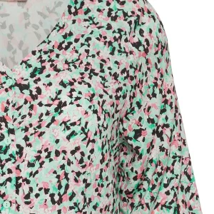Simple Wish Viscose Dress In Green Print*Women Dresses & Jumpsuits
