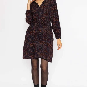 Rowen Avenue Viscose Dress In Navy Animal Print*Women Dresses & Jumpsuits