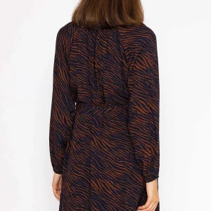 Rowen Avenue Viscose Dress In Navy Animal Print*Women Dresses & Jumpsuits