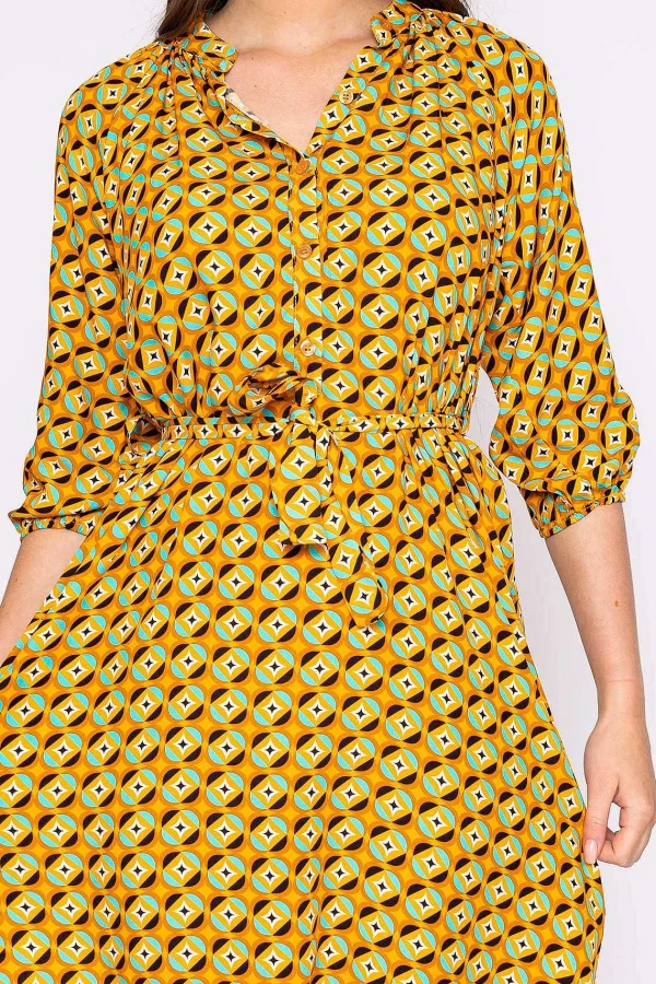 Rowen Avenue Viscose Dress In Orange Print*Women Dresses & Jumpsuits
