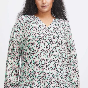 Simple Wish Viscose Top In Green Print*Women Tops & Blouses