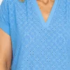 Voulez Vous V-Neck Jersey Top In Blue*Women Tops & Blouses