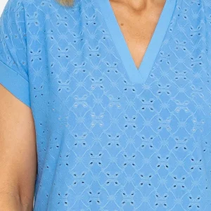 Voulez Vous V-Neck Jersey Top In Blue*Women Tops & Blouses