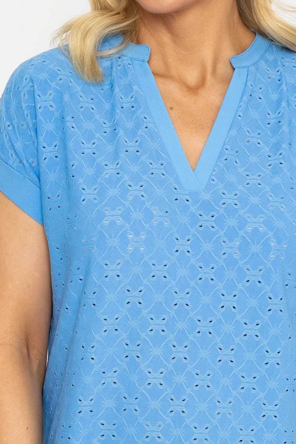 Voulez Vous V-Neck Jersey Top In Blue*Women Tops & Blouses