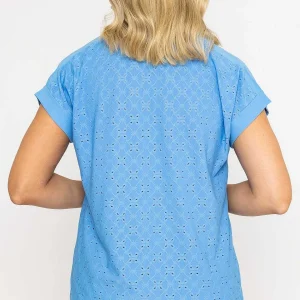 Voulez Vous V-Neck Jersey Top In Blue*Women Tops & Blouses