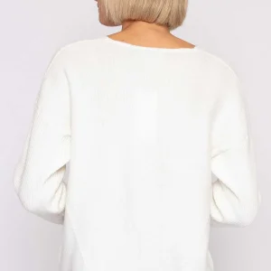 J'aime la Vie V-Neck Knit In Ecru*Women Jumpers & Cardigans