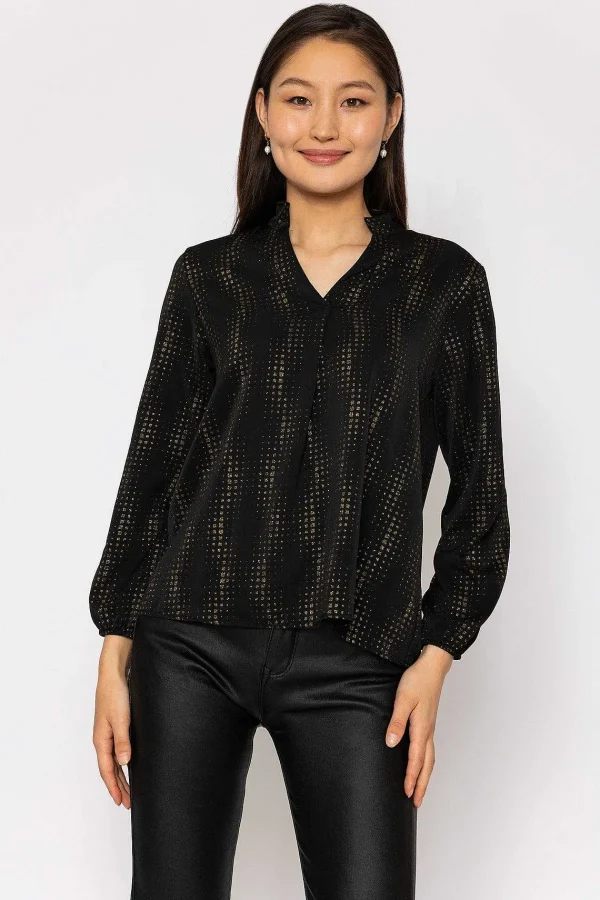 Pala D'oro V-Neck Top In Black*Women Tops & Blouses