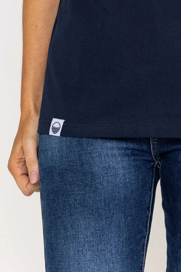 West Quay V-Neck T-Shirt In Navy*Women Tops & Blouses