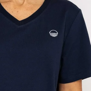 West Quay V-Neck T-Shirt In Navy*Women Tops & Blouses
