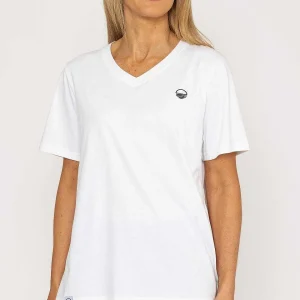 West Quay V-Neck T-Shirt In White*Women Tops & Blouses