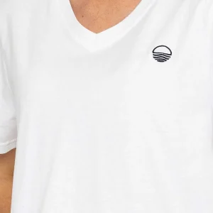 West Quay V-Neck T-Shirt In White*Women Tops & Blouses