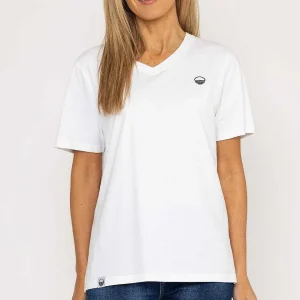 West Quay V-Neck T-Shirt In White*Women Tops & Blouses