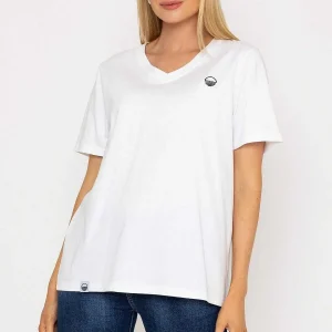 West Quay V-Neck T-Shirt In White*Women Tops & Blouses