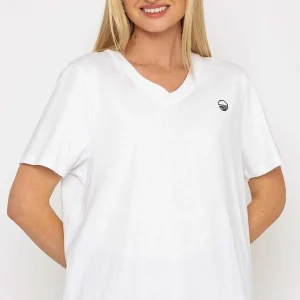 West Quay V-Neck T-Shirt In White*Women Tops & Blouses
