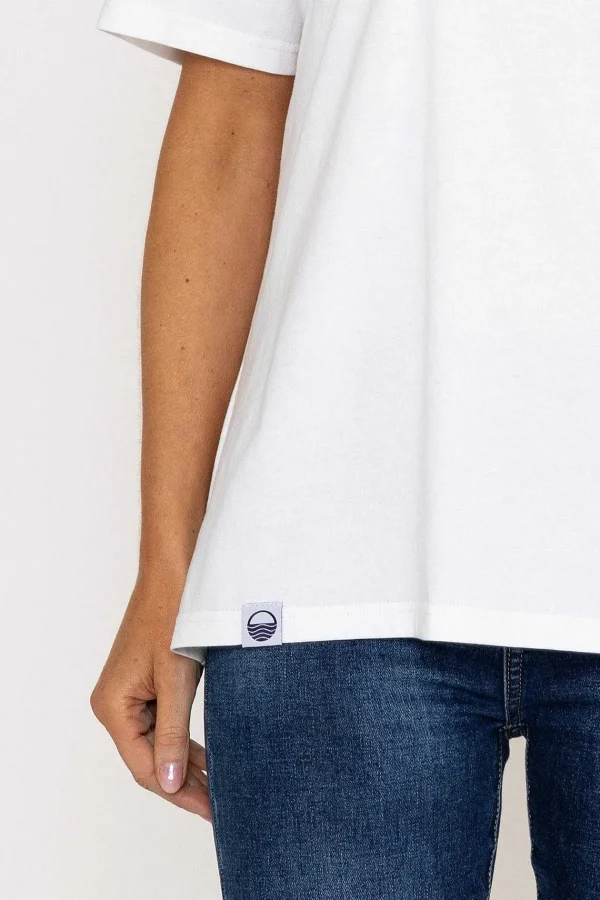 West Quay V-Neck T-Shirt In White*Women Tops & Blouses