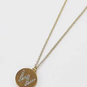 Cherish W Initial Necklace In Gold* Jewellery