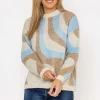 Pala D'oro Wave Knit In Multi Print*Women Jumpers & Cardigans