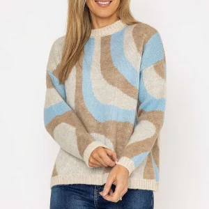 Pala D'oro Wave Knit In Multi Print*Women Jumpers & Cardigans
