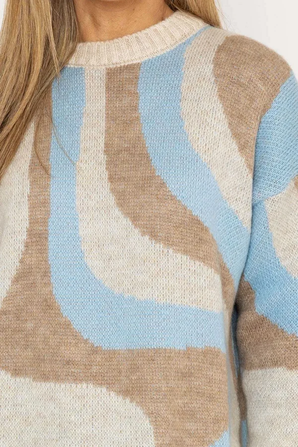 Pala D'oro Wave Knit In Multi Print*Women Jumpers & Cardigans