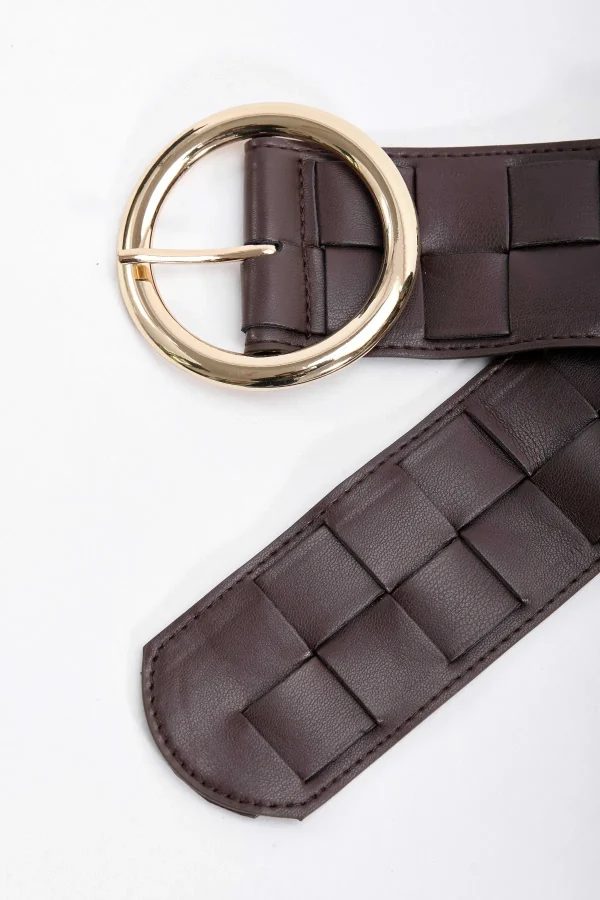 SOUL Accessories Weave Waist Brown Belt* Belts