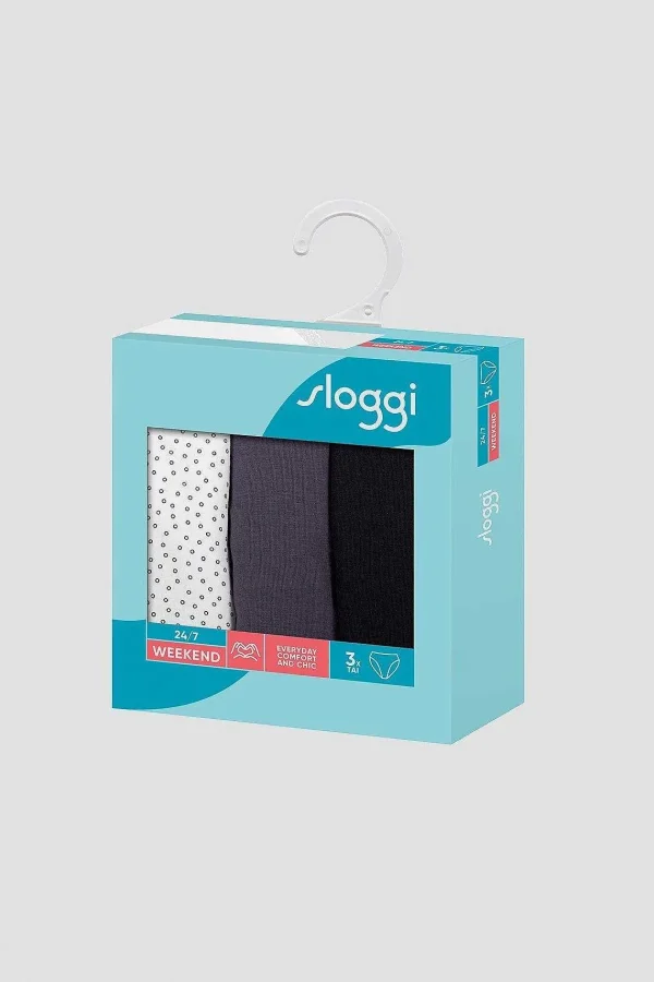 Sloggi Weekend Brief 3 Pack In Black*Women Lingerie