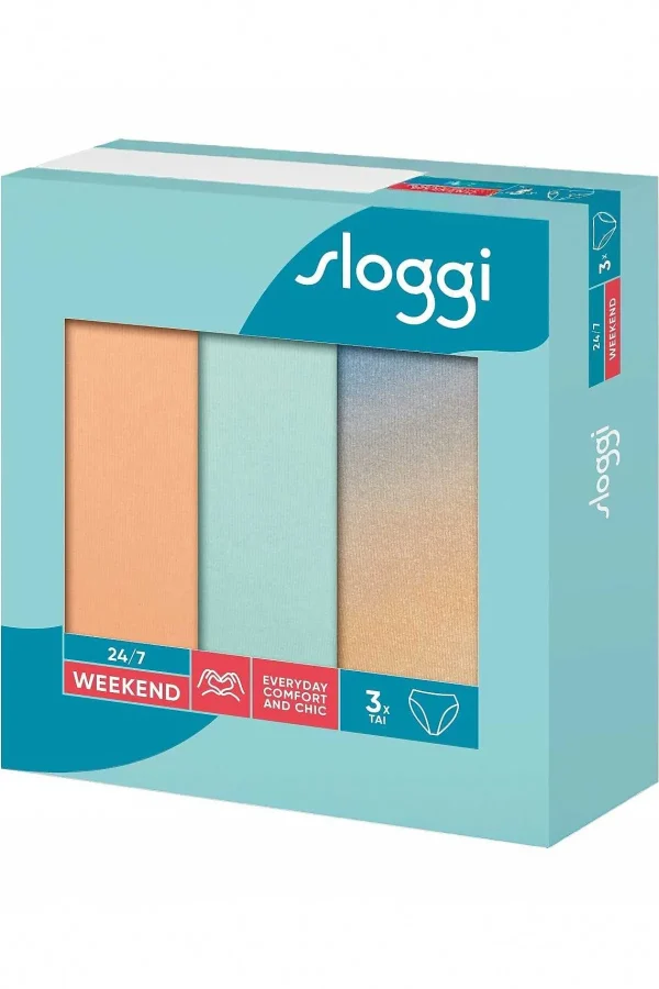 Sloggi Weekend Brief 3 Pack In Blue*Women Lingerie