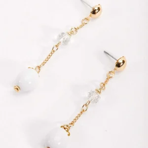 Soul Jewellery White Beaded Drop Earrings* Earrings