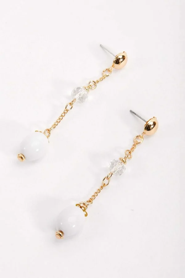 Soul Jewellery White Beaded Drop Earrings* Earrings