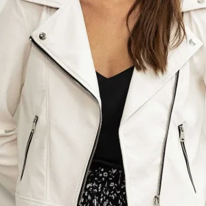 Pala D'oro Sport White Biker Jacket*Women Coats & Jackets