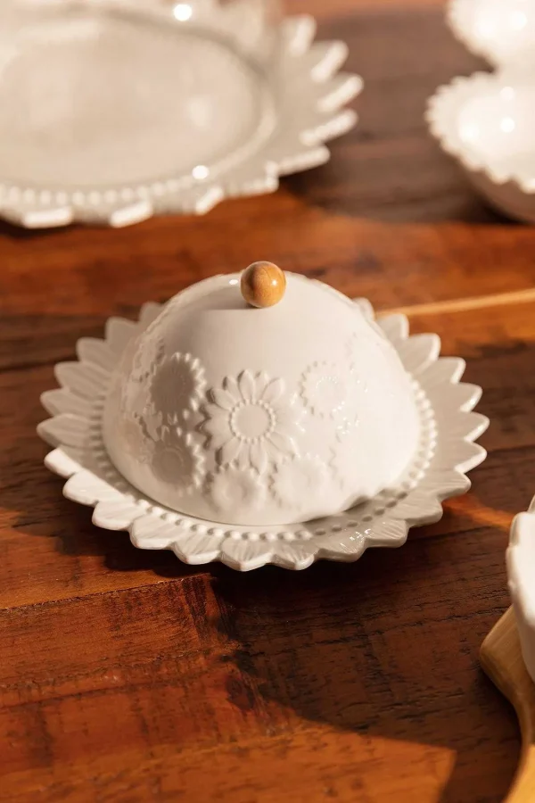 Carraig Donn HOME White Ceramic Butter Dish* Homeware