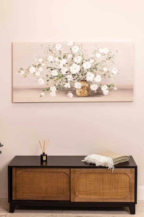Carraig Donn HOME White Flower Posy Canvas Wall Art* Homeware