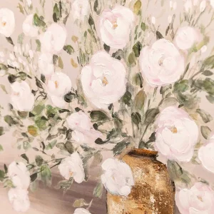 Carraig Donn HOME White Flower Posy Canvas Wall Art* Homeware