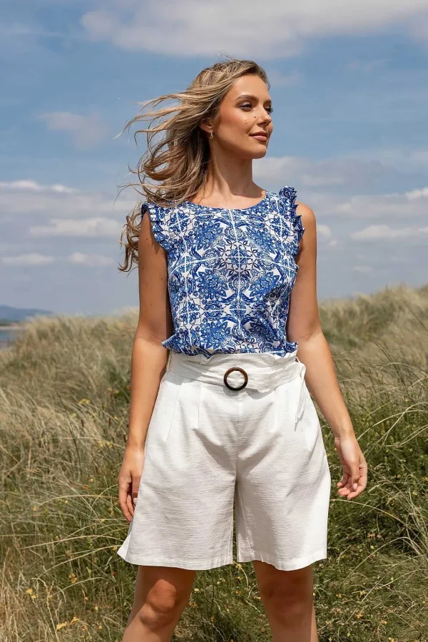 Rowen Avenue White High Waist Shorts*Women Skirts & Shorts