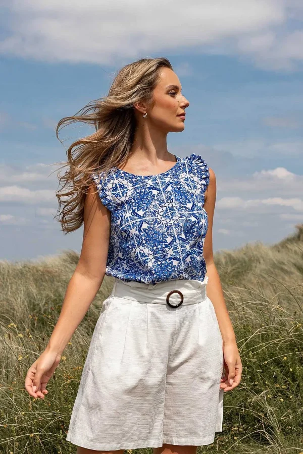 Rowen Avenue White High Waist Shorts*Women Skirts & Shorts