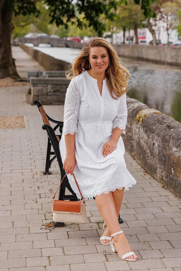 Ulla Popken White Lace Dress*Women Dresses & Jumpsuits