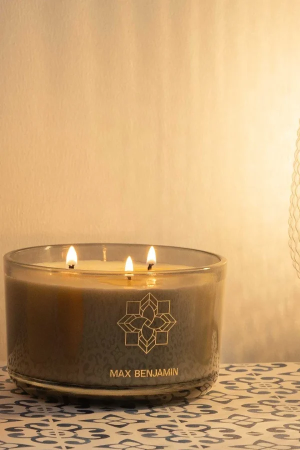 Max Benjamin White Pomegranate 3 Wick Luxury Candle* Homeware