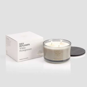Max Benjamin White Pomegranate 3 Wick Luxury Candle* Homeware