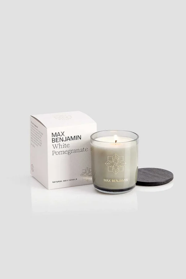 Max Benjamin White Pomegranate Natural Wax Candle* Homeware