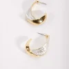 Joularie White Spiral Hoop Earrings* Boxed Gifts
