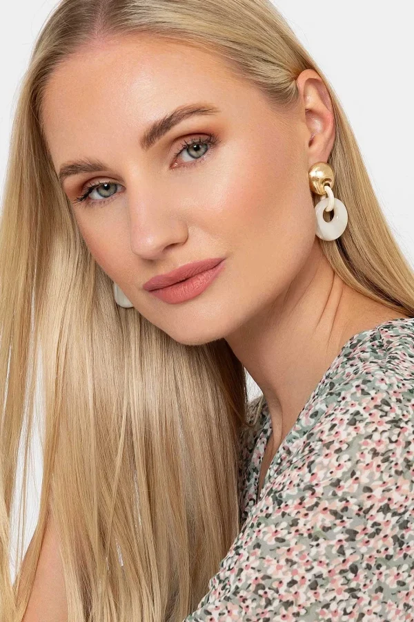 Soul Jewellery White Tortoise Drop Link Earrings* Earrings